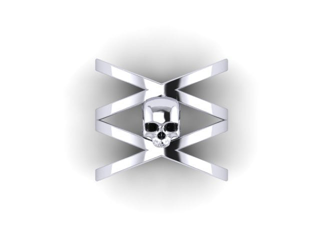 Double Cross Single Skull Band-UDINC0508
