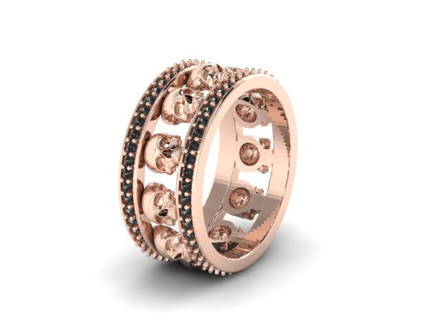 Diamond Skull Eternity Band-UDINC0535