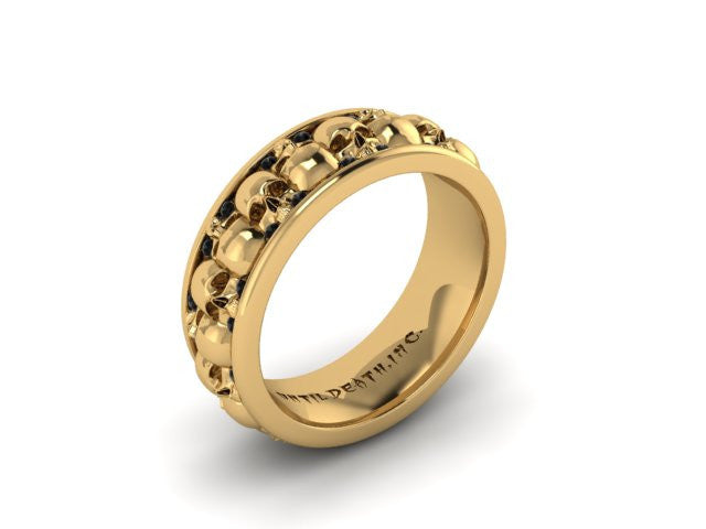 Diamond Alternating Skull Eternity Band-UDINC0329