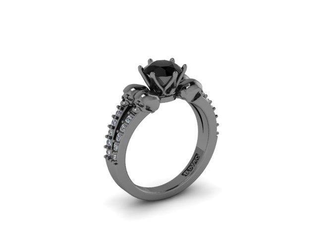 Secret Skull Engagement Ring-UDINC0337