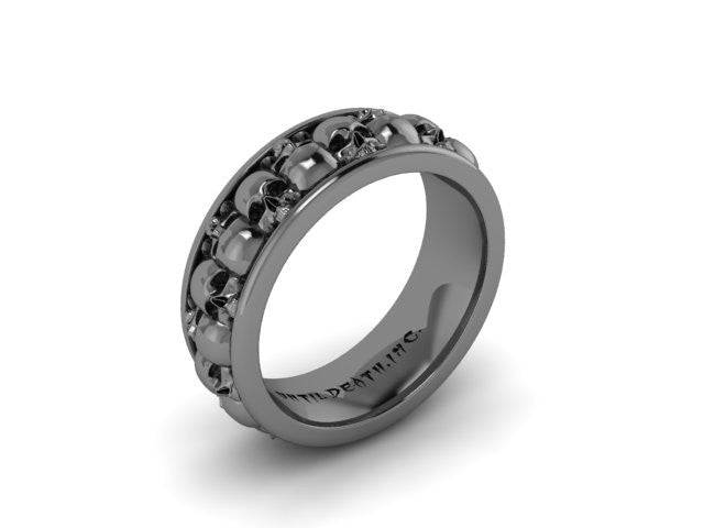 Diamond Alternating Skull Eternity Band-UDINC0329