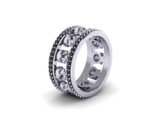 Diamond Skull Eternity Band-UDINC0535