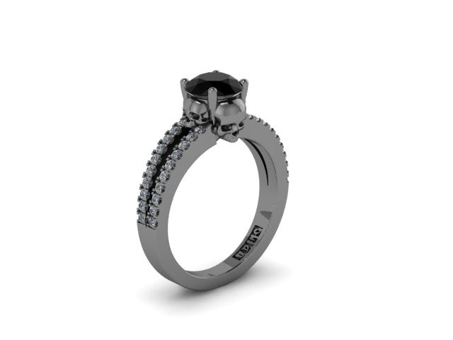 Secret Skull Engagement Ring-UDINC0529