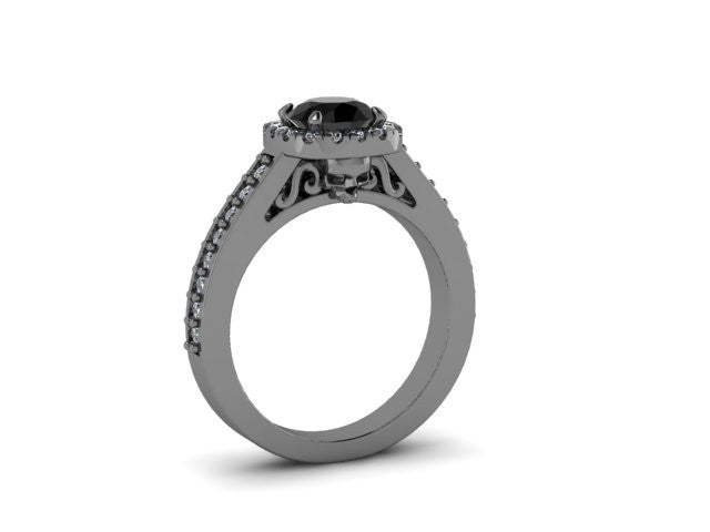 Secret Skull Engagement Ring-UDINC0536