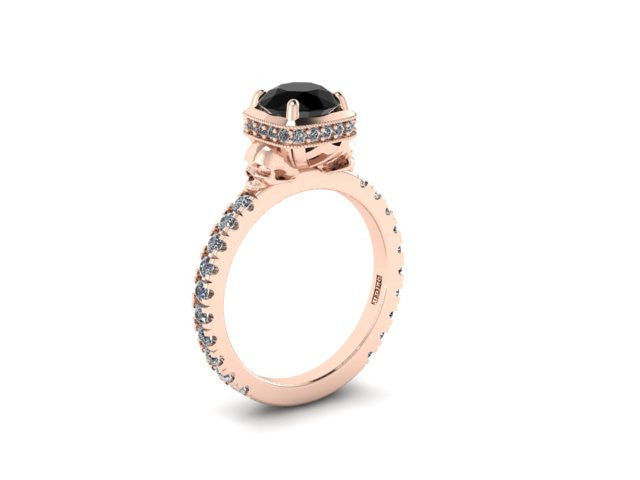 Secret Skull Engagement Ring-UDINC0531