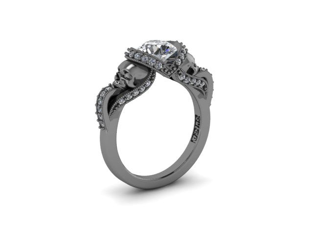 Secret Skull Engagement Ring-UDINC0427