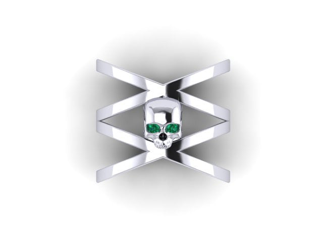 Double Cross Single Skull Band-UDINC0508