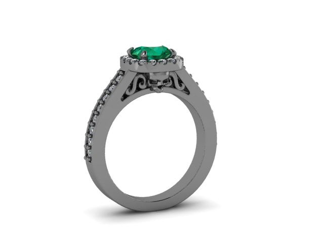 Secret Skull Engagement Ring-UDINC0536