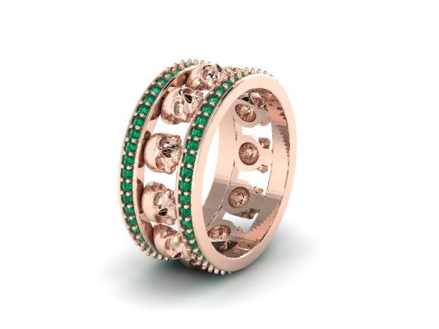 Diamond Skull Eternity Band-UDINC0535