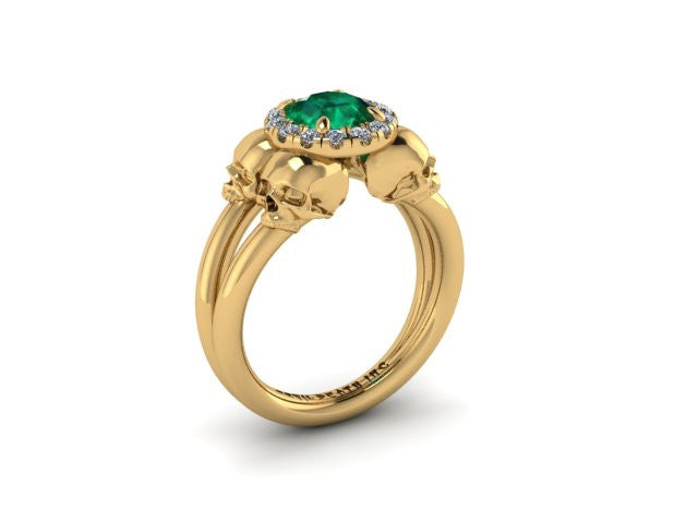 Secret Skull Engagement Ring-UDINC0339