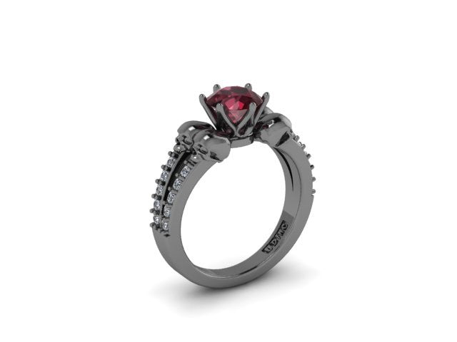 Secret Skull Engagement Ring-UDINC0337