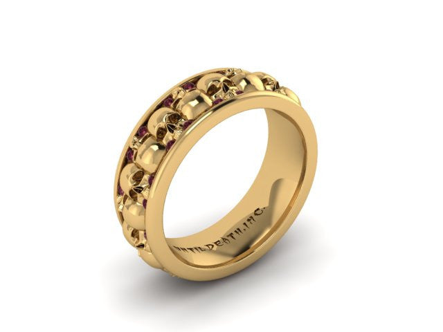 Diamond Alternating Skull Eternity Band-UDINC0329