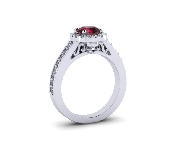 Secret Skull Engagement Ring-UDINC0536