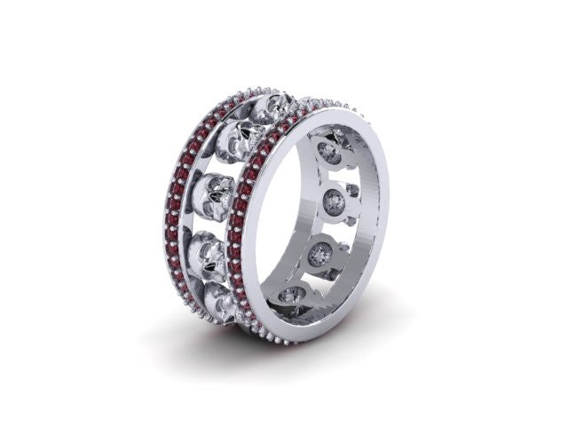 Diamond Skull Eternity Band-UDINC0535