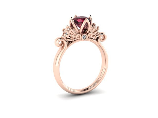 Secret Skull Engagement Ring-UDINC0499