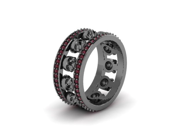 Diamond Skull Eternity Band-UDINC0535