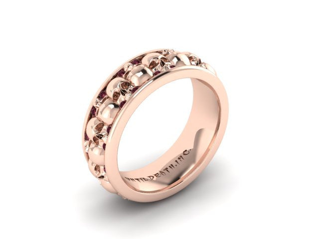 Diamond Alternating Skull Eternity Band-UDINC0329