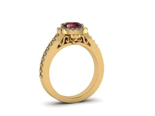 Secret Skull Engagement Ring-UDINC0536