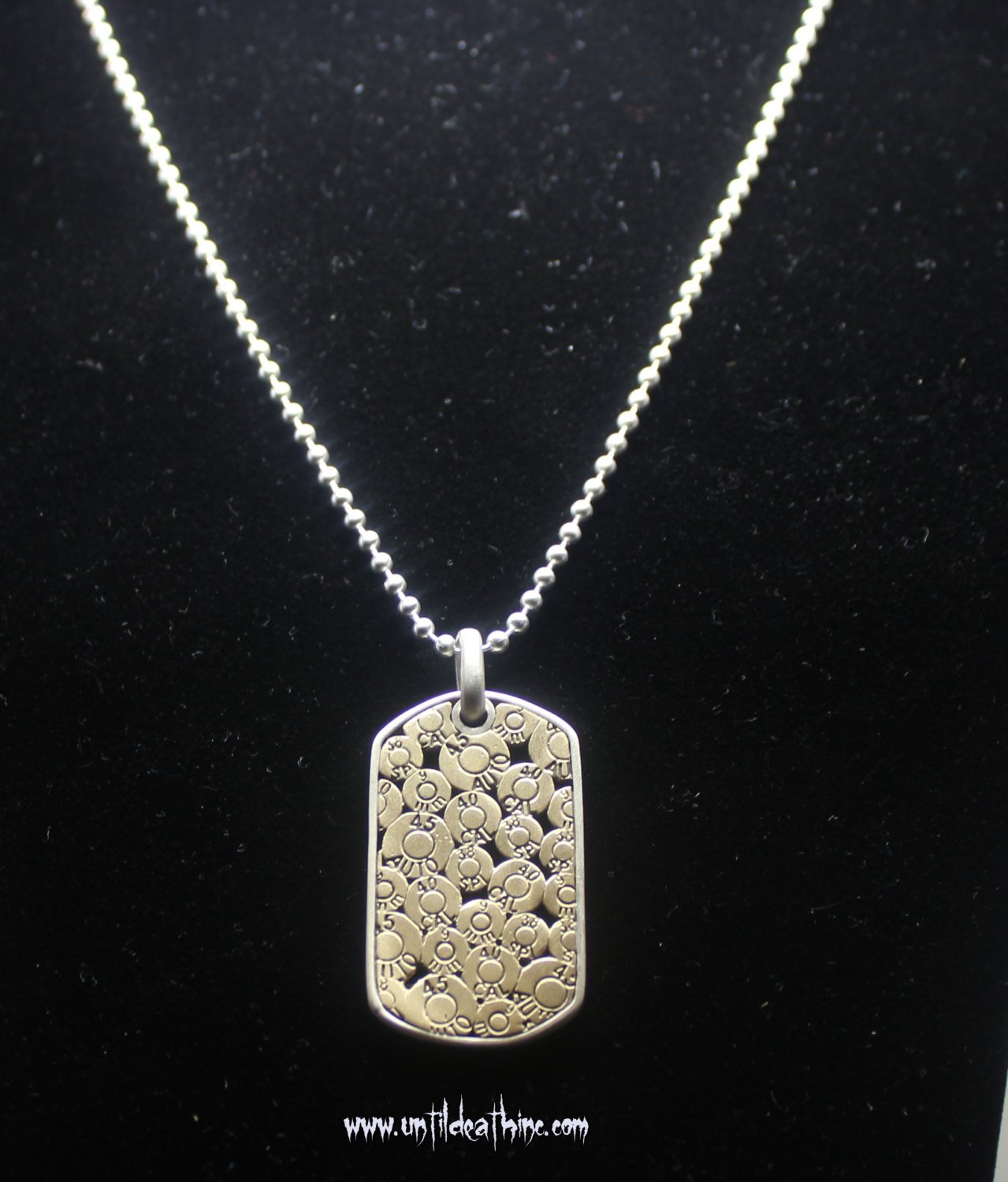 9MM Bullet Collage Dog Tag Pendant