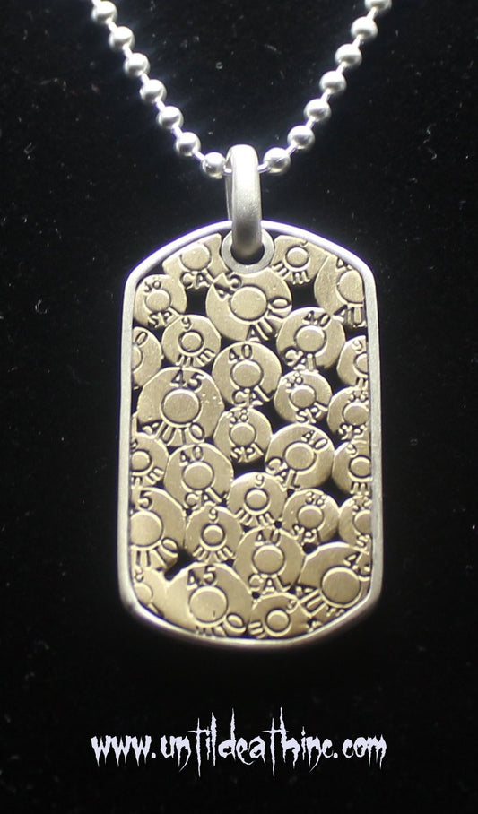 9MM Bullet Collage Dog Tag Pendant