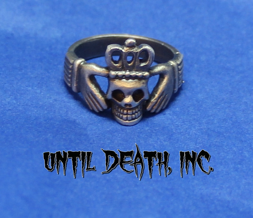 Skull Claddagh Ring STERLING SILVER-UDINC0060 - Main Image