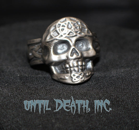 Atomic Skull With Celtic Band in STERLING SILVER-UDINC0057