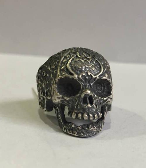 Decorated Skull Ring-UDINC0346
