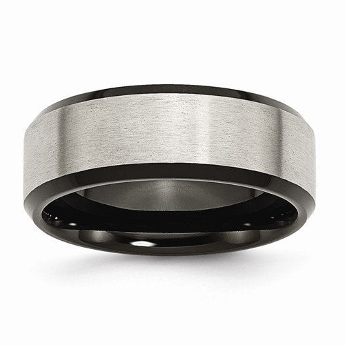 8mm titanium hot sale mens wedding band