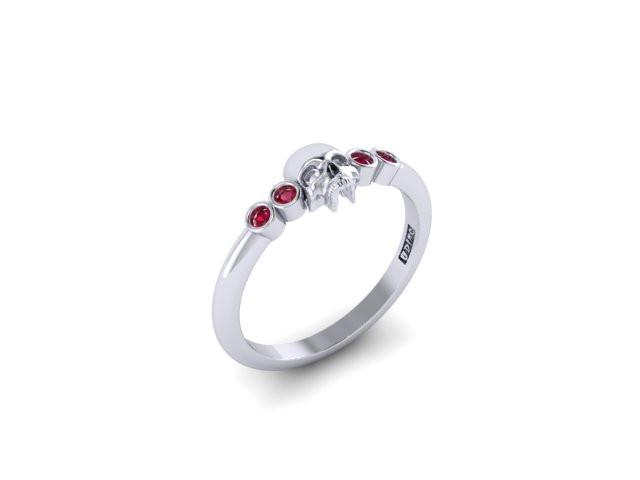 Bezel Set Skull-UDINC0526