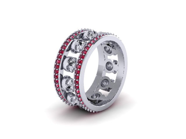Diamond Skull Eternity Band-UDINC0535