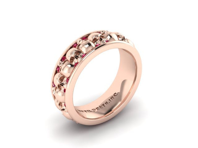 Diamond Alternating Skull Eternity Band-UDINC0329