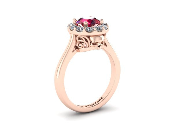 Secret Skull Engagement Ring-UDINC0320