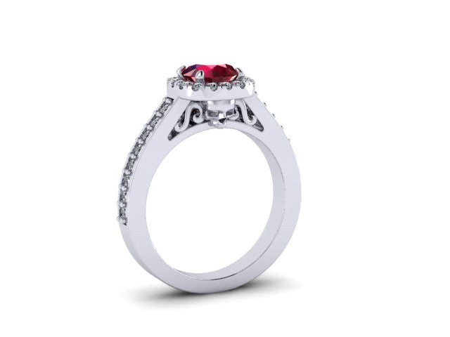 Secret Skull Engagement Ring-UDINC0536