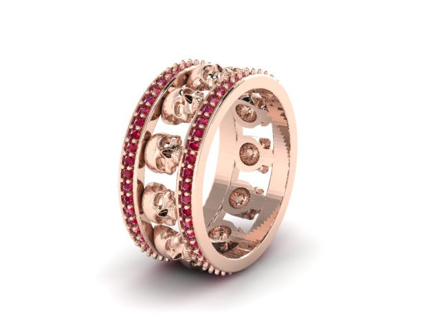 Diamond Skull Eternity Band-UDINC0535