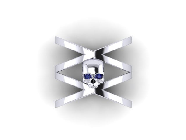 Double Cross Single Skull Band-UDINC0508