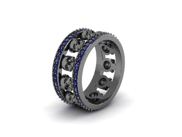 Diamond Skull Eternity Band-UDINC0535