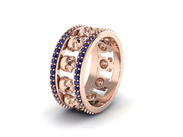 Diamond Skull Eternity Band-UDINC0535