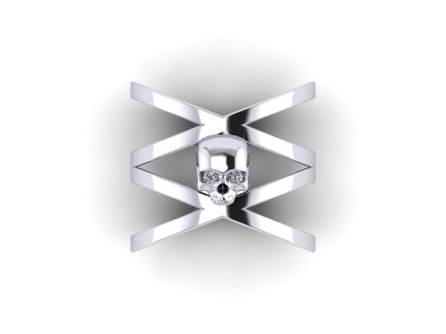 Double Cross Single Skull Band-UDINC0508