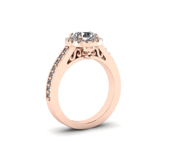 Secret Skull Engagement Ring-UDINC0536