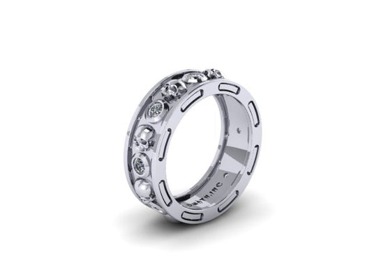 Bezel Skull Eternity Band-UDINC0400