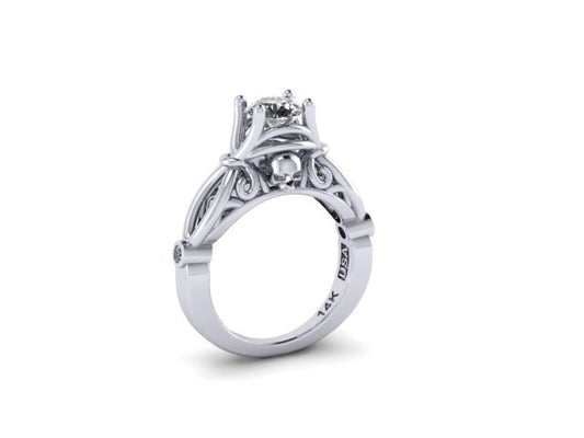 Secret Skull Engagement Ring-UDINC0425
