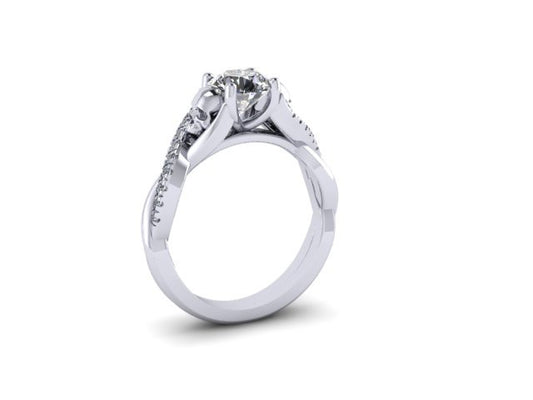Secret Skull Engagement Ring-UDINC0568