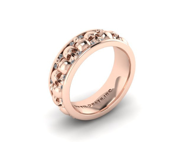 Diamond Alternating Skull Eternity Band-UDINC0329