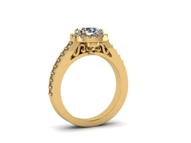 Secret Skull Engagement Ring-UDINC0536