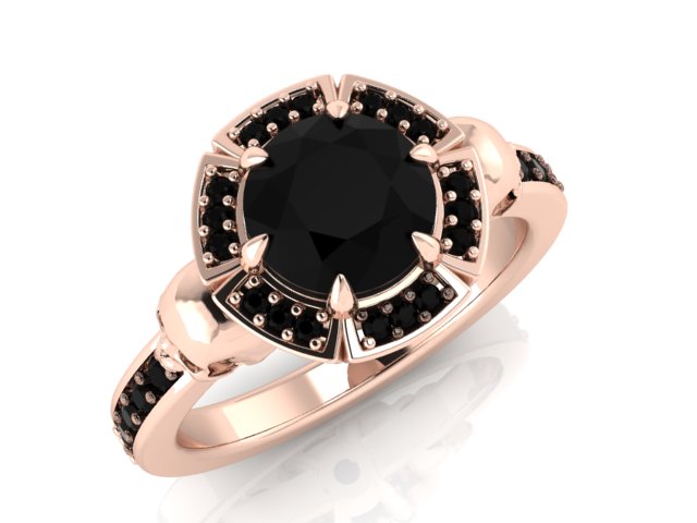 Secret Skull Engagement Ring-UDINC0708