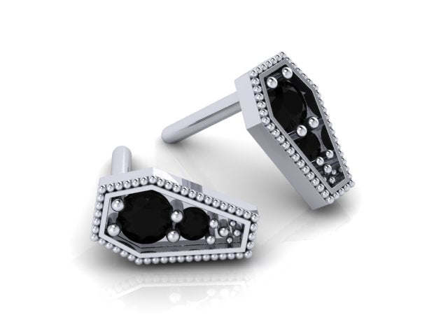 Coffin Stud Earrings-UDINC0672