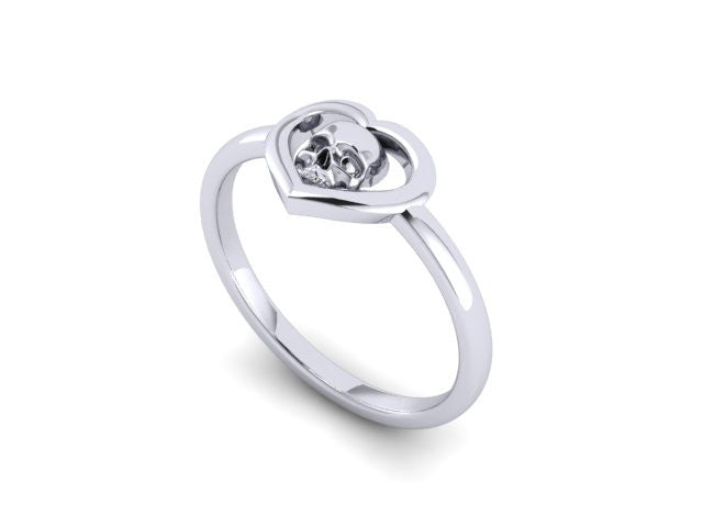 Skull Heart Ring- UDINC0580