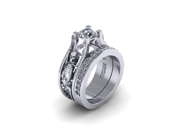 Secret Skull Engagement Ring-UDINC0333