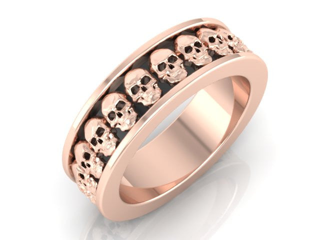 Thicker Repeating Skull Band-UDINC0327