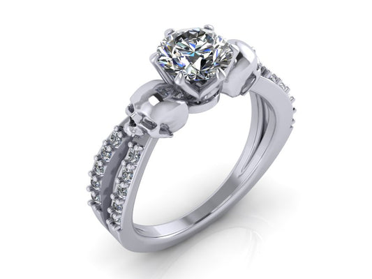 Secret Skull Engagement Ring-UDINC0670